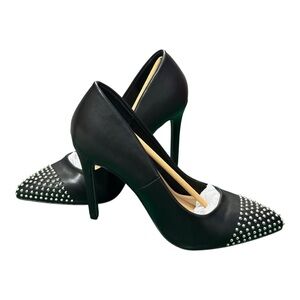 NWB Torrid Black Studded Heels  WIDE WIDTH